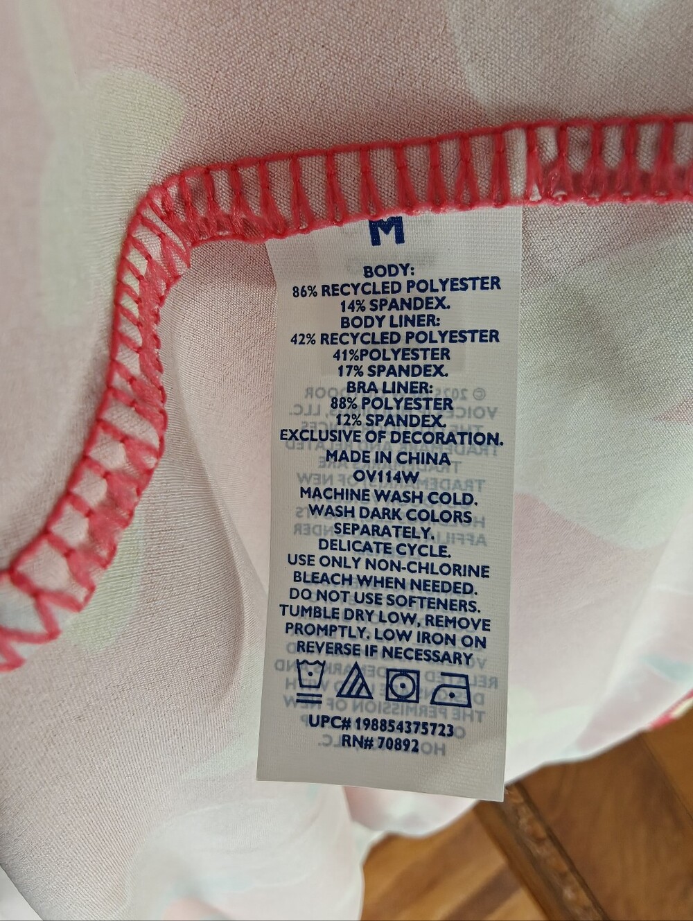 NWT Outdoor Voices Exercise Dress Medium Slice of Life Pink Floral UPF 50+ New - Picture 15 of 16